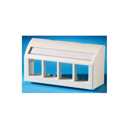 Ortronics 4-PORT MODULAR FURNITURE BEZEL, FOR TRACKJACK, FOG WHITE 243133